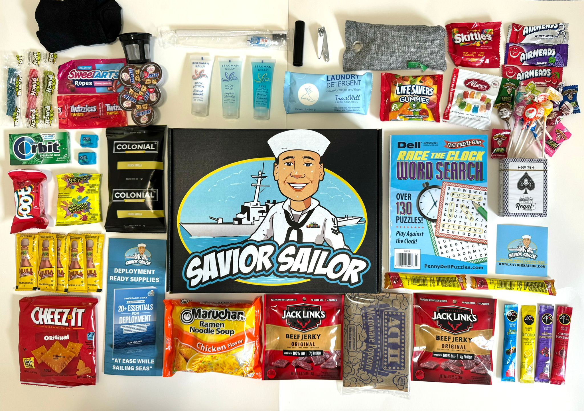 Contents of Care Package for Navy